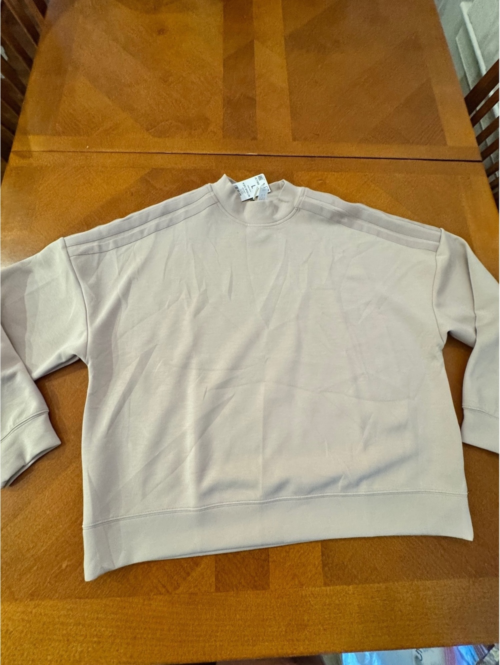 Adidas Women's W BTC SPCR LYR Sweatshirt in Golden Beige, Size L 1661